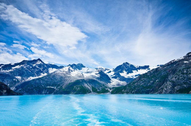 Glacier Bay in Mountains, Alaska, United States, permafrost