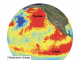 Fig. 1 Sea surface temperature anomaly made using NOAA satellite data from July 1, 2015. A strong El Nino year and Blob co-occurred in the Pacific Ocean, creating warmer than usual temperatures (seen in red, orange, and yellow).