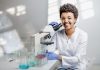 Portrait of a Young Scientist in The Laboratory