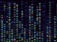 Genomic analysis visualization. Dna genomes sequencing, deoxyribonucleic acid genetic map and genome sequence analyze. Bioinformatics forensics data or dna radiographic testing vector concept