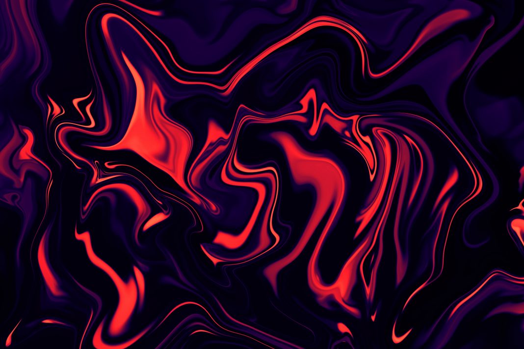 Abstract Marble Colorful Texture Black Background Ebru Marbled Effect Neon Living Coral Orange Red Purple Navy Blue Holographic Gradient Multi Colored Vibrant Pattern Trendy Colors Trendy Colors Fractal Fine Art