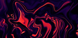 Abstract Marble Colorful Texture Black Background Ebru Marbled Effect Neon Living Coral Orange Red Purple Navy Blue Holographic Gradient Multi Colored Vibrant Pattern Trendy Colors Trendy Colors Fractal Fine Art
