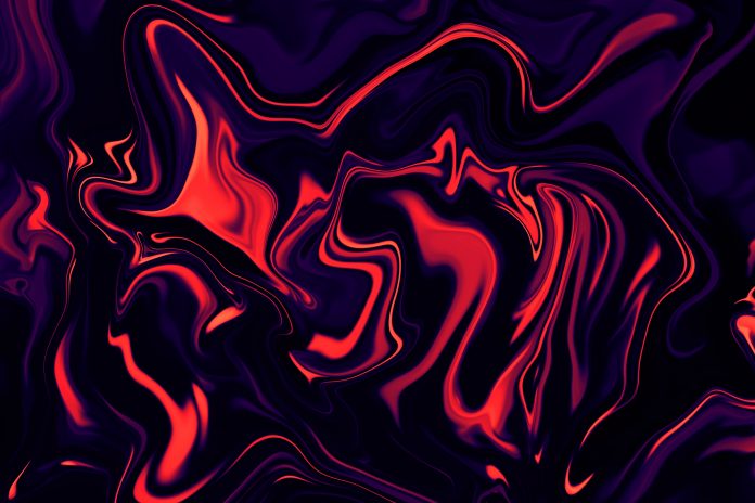 Abstract Marble Colorful Texture Black Background Ebru Marbled Effect Neon Living Coral Orange Red Purple Navy Blue Holographic Gradient Multi Colored Vibrant Pattern Trendy Colors Trendy Colors Fractal Fine Art