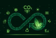 The circular economy icon and other renewable energy icons. The concept of a circular economy with zero CO2 emissions for sustainable business growth and environmental improvement. Vector illustration