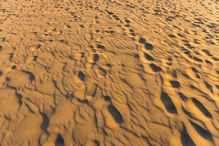 Gold color desert and golden sands