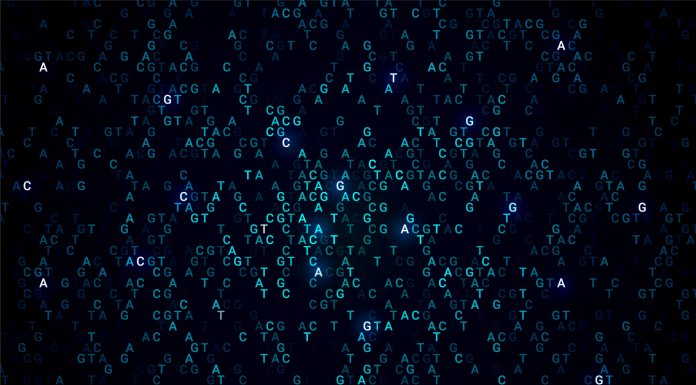 DNA code data background. Abstract agct genetic medical genomic human data background design.