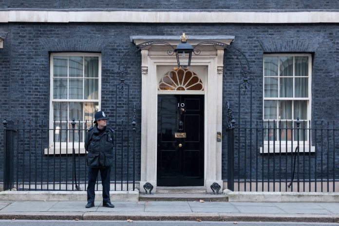 Gusrds at 10 Downing Street