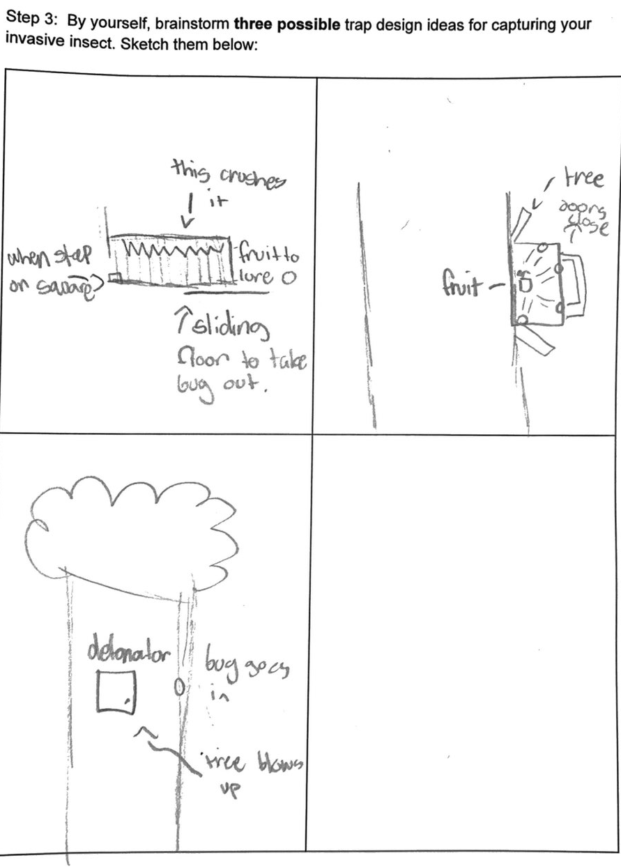 Figures 2a and b: Multiple trap designs and criteria used to determine the best design