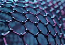 Structure of hexagonal nano material. Nanotechnology concept. Abstract background. 3D rendered illustration. superconductivity