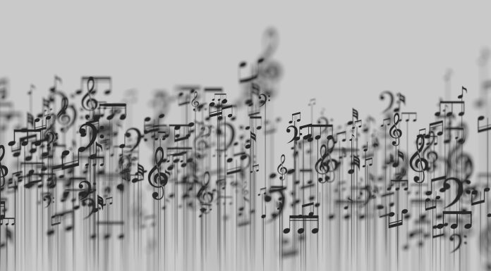 Music background design. Musical writing notes