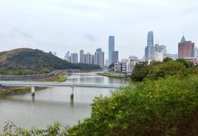 Shenzhen river at Luohu border, Guangdong province