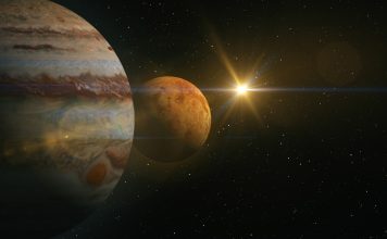 Venus and Jupiter Planet Conjunction