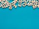 Wooden english letters background, copy space. Alphabet study, abc, education concept