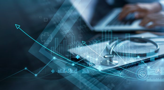 Healthcare business graph and data of Medical business growth,