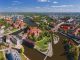 Aerial view of Wroclaw downtown with Odra river in Poland