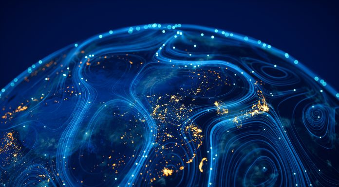 Global Data Flow And Connectivity - East Asia (World Map Courtesy of NASA)