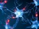 Biology nerve cell with biomedicine concept, 3d rendering. 3D illustration.