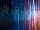 colorful Audio waveform abstract technology background ,represent digital equalizer technology