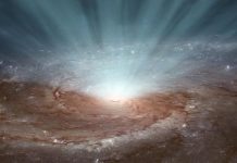 Supermassive black holes at the centers of galaxies emit radiation and ultra-fast winds into space. Here is an artistic interpretation. Credit Illustration: NASA, JPL-Caltech