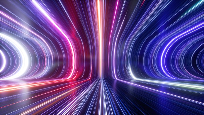 3d rendering, abstract cosmic background, ultra violet neon rays, glowing lines, cyber network, speed of light, space-time continuum 3d rendering, abstract cosmic background, ultra violet neon rays, glowing lines, cyber network, speed of light, space-time continuum