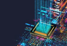 Artificial Intelligence, concept CPU - quantum computing