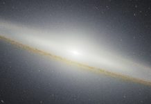 NASA’s James Webb Space Telescope recently imaged the Sombrero galaxy with its NIRCam (Near-Infrared Camera), which shows dust from the galaxy’s outer ring blocking stellar light from stars within the galaxy. In the central region of the galaxy, the roughly 2,000 globular clusters, or collections of hundreds of thousands of old stars held together by gravity, glow in the near-infrared. The Sombrero Galaxy is around 30 million light-years from Earth in the constellation Virgo. From Earth, we see this galaxy nearly “edge-on,” or from the side. Credits Image NASA, ESA, CSA, STScI