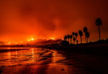 Tomas Fire Santa Barbara, California.