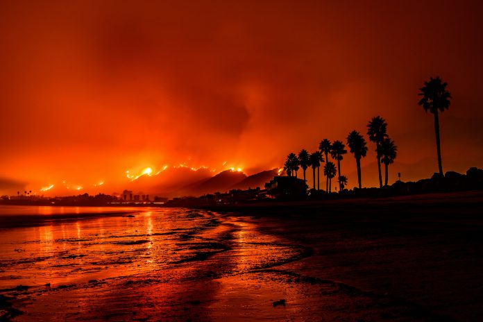 Tomas Fire Santa Barbara, California.