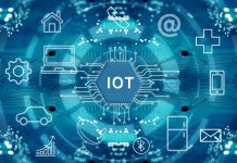 Internet of things, wireless communication network, abstract image visual