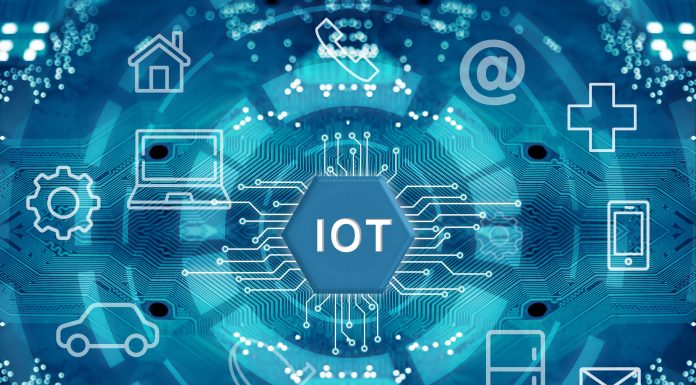 Internet of things, wireless communication network, abstract image visual