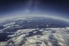 space view of the Earth with cloud formation