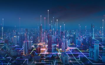 Big data connection technology concept