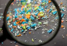 Macro shot on a bunch of microplastics that cannot be recycled