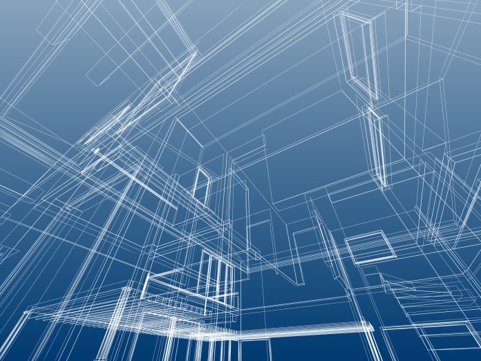 Wire Frame Architectural Background