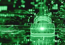 Digital background depicting innovative technologies in security systems, data protection Internet technologies