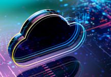 Conceptual image representing digital software cloud computing technology
