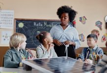 Kids during Lesson about Sustainable Energy