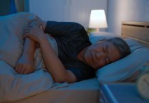 old man sleepless at night