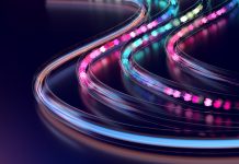 Physical Infrastructure of the Internet. fiber optic networks. abstract concept.