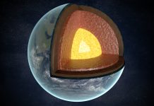 Earth layers and structure. 3D rendered illustration.
