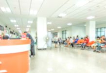 blur emergency room for background