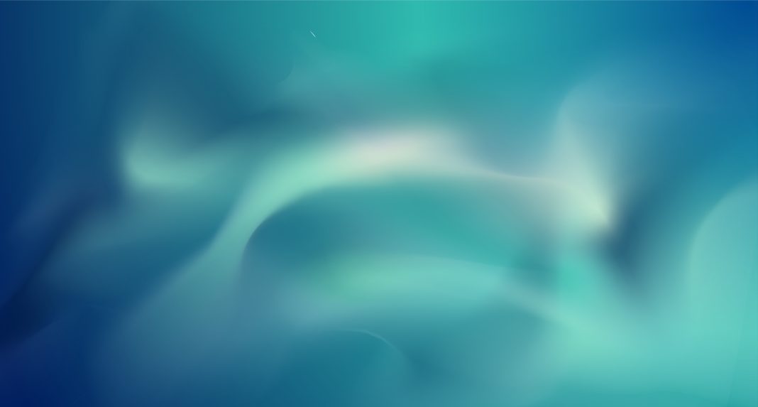 Tirquose abstract background vector color template with space waves illustration. Gradient pattern ready for print or website