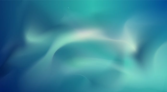 Tirquose abstract background vector color template with space waves illustration. Gradient pattern ready for print or website