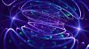 Spiral Swirl Neon Pixel Wave Pattern Abstract 5G Exploding Fiber Optic Funnel Technology Background Colorful Futuristic Flash Navy Blue Purple Teal Orbiting Glowing Network Server Quantum Computing Physics Data Cryptocurrency Mining Surreal Fractal Art