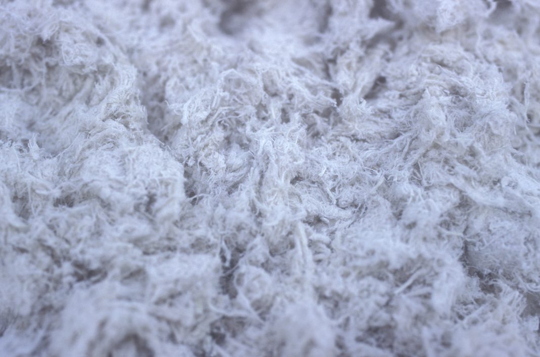I used a slide 35mm film !The fiber of asbestos seems like a cotton fiber but it is not soft.