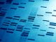 DNA fingerprints in blue tone.