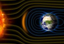 Earth's magnetic field.