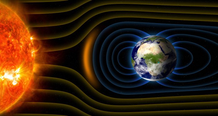 Earth's magnetic field.
