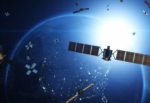 Advancing Telecommunication and High-Speed Internet. Satellites Around Earth