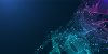Modern technology banner template with circuit board texture. Quantum computer technologies concept. Technology connection digital data and big data concept.